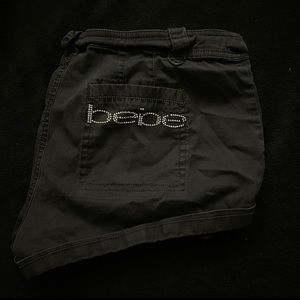 bebe short short jean shorts ! bedazzled :)